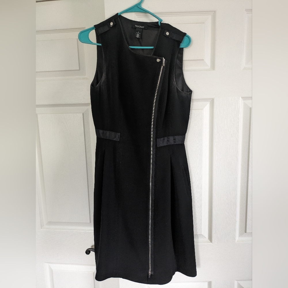Black fitted work dress